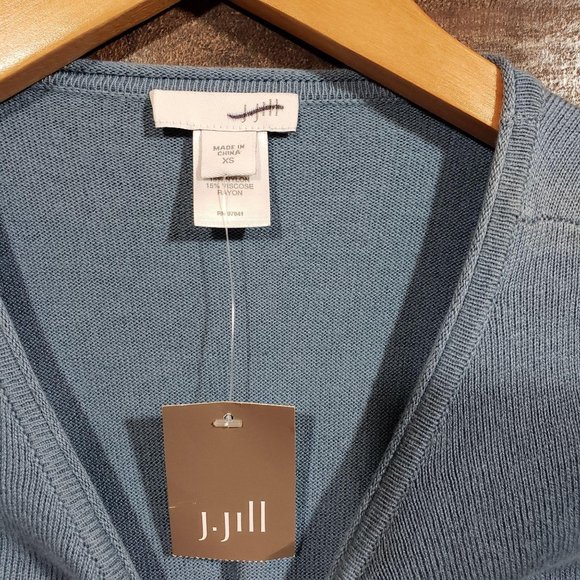 J. Jill‎ NWT snap side oversized long sleeve knit shirt - Picture 4 of 8